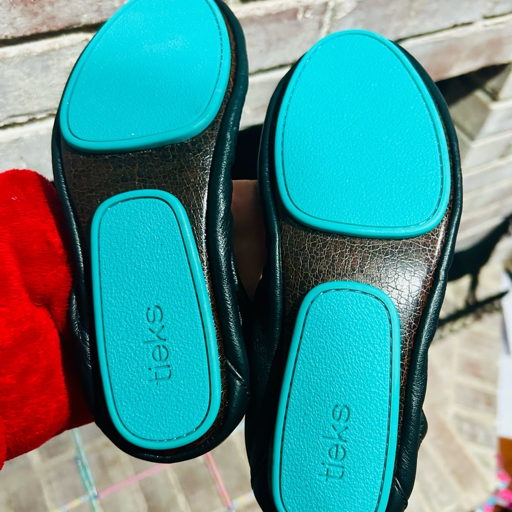 Tieks Black Leather Ballet Flats